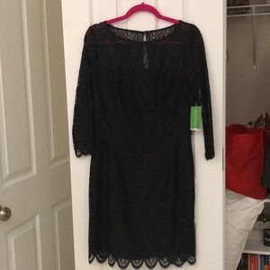 Lilly Pulitzer Hera black cocktail lace dress